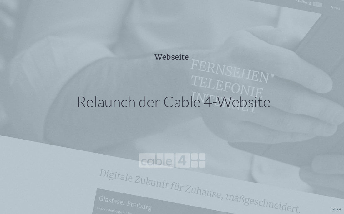 Cable 4 News: Relaunch der Cable 4-Webseite